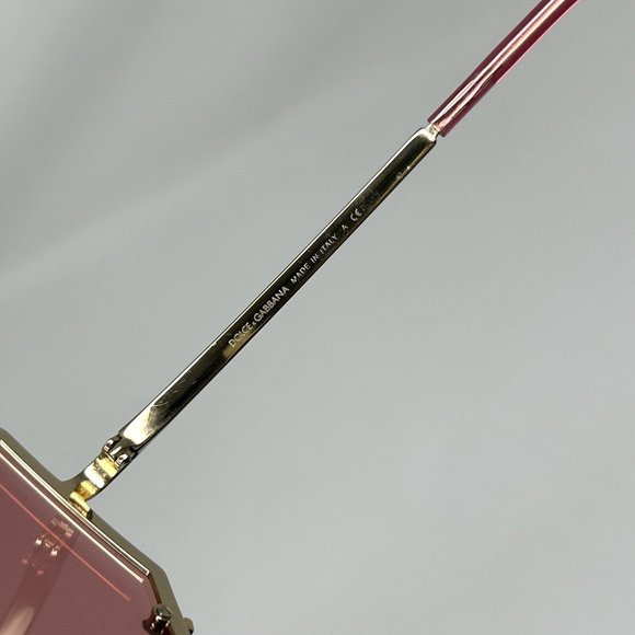 Dolce Gabbana Octagon Sunglasses DG 2216 02/84  55[] 20 Red Lenses Gold Hardware - Picture 4 of 16